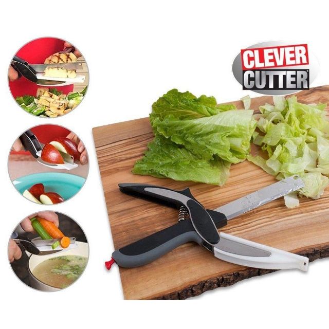 2-in-1 Steel Smart Clever Cutter Kitchen Knife