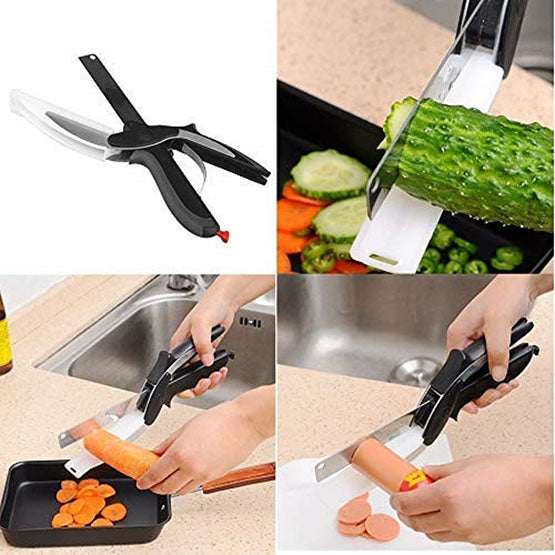 2-in-1 Steel Smart Clever Cutter Kitchen Knife